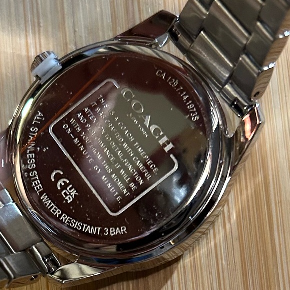 Coach Preston Silver Bracelet Watch With 36mm White Face With Moving Flowers - Picture 7 of 11